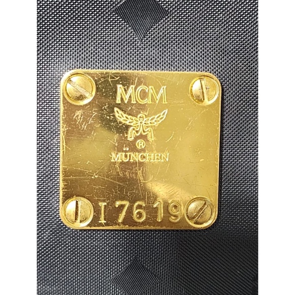 Authentic MCM Vintage Visetos Nylon Crossbody Bag Black - Picture 5 of 15